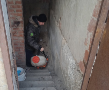 ул.Уральская д.4, ул.МЖК д.1 обработка подвальных помещений