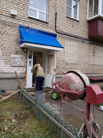 Ремонт входной группы Автозаводцев 45